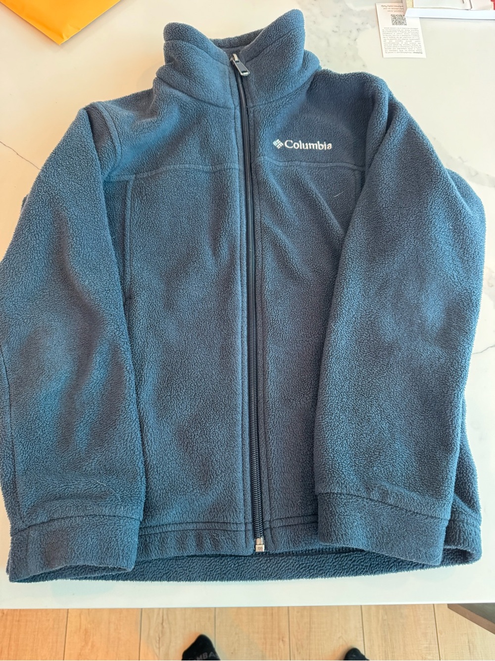 Columbia Kids navy Blue Full-Zip Fleece Jacket
